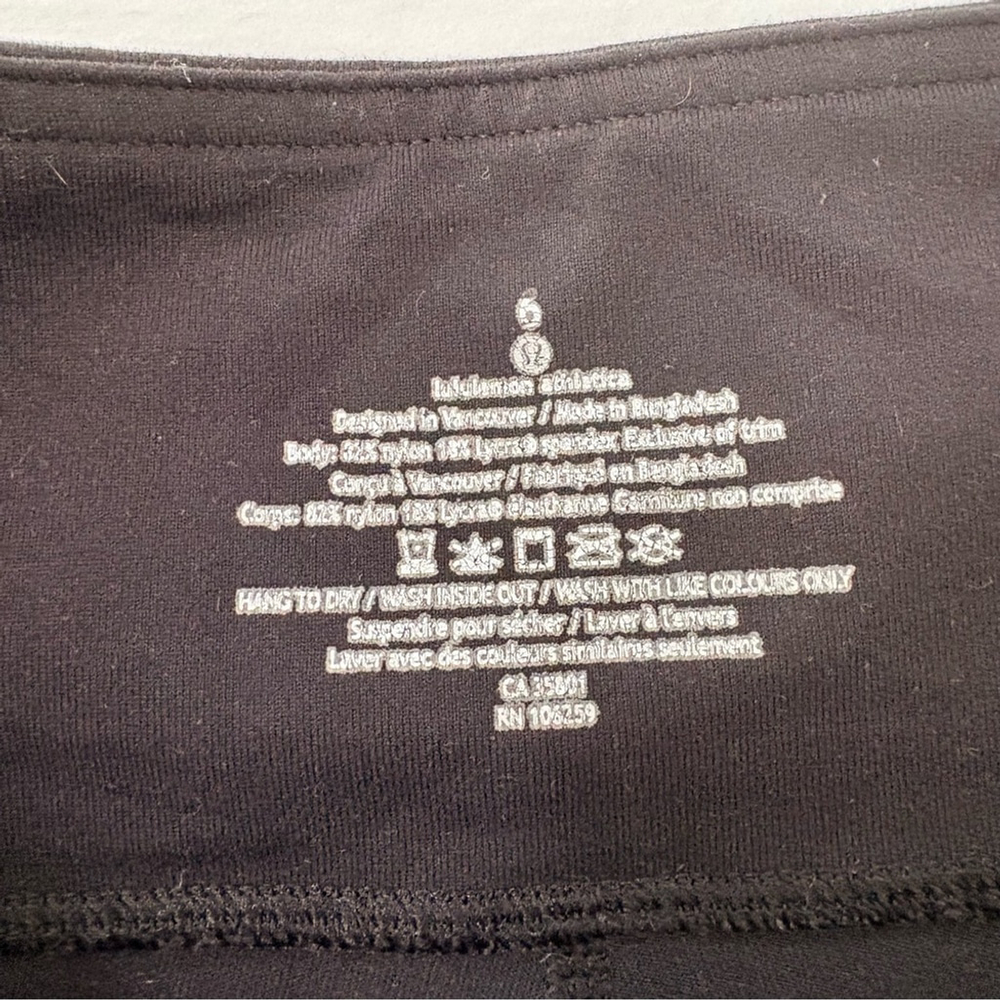 Lululemon Wunder Under Black / Iridescent Pineapple Sz 6 EUC - Picture 3 of 9